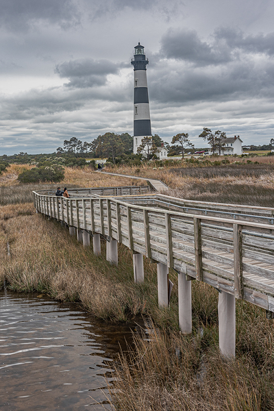 Bodie Island Lighthouse and Boardwalk by Richard Mathis