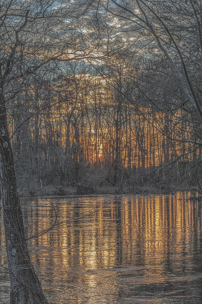 Golden River Sunset by Richard Mathis