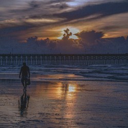 Silhouette Stroll at Sunrise