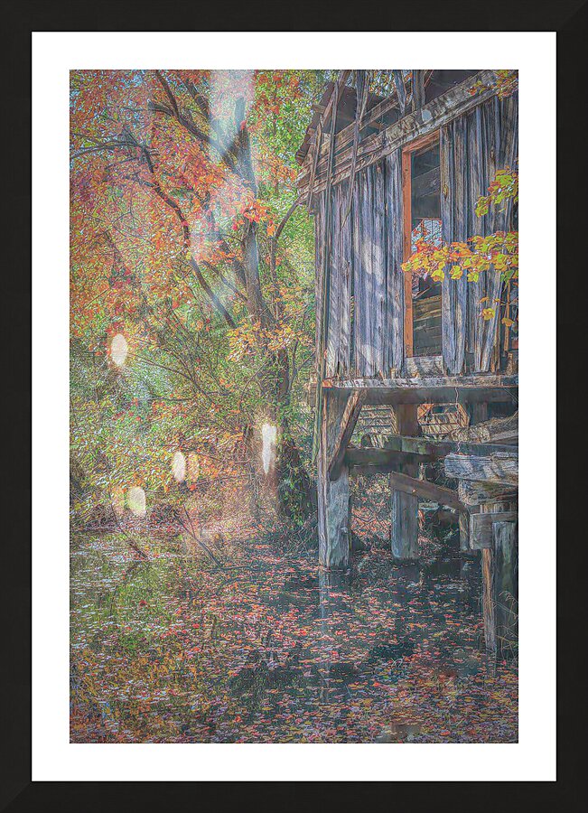 Millhouse Elegance Amidst Autumns Splendor Picture Frame print
