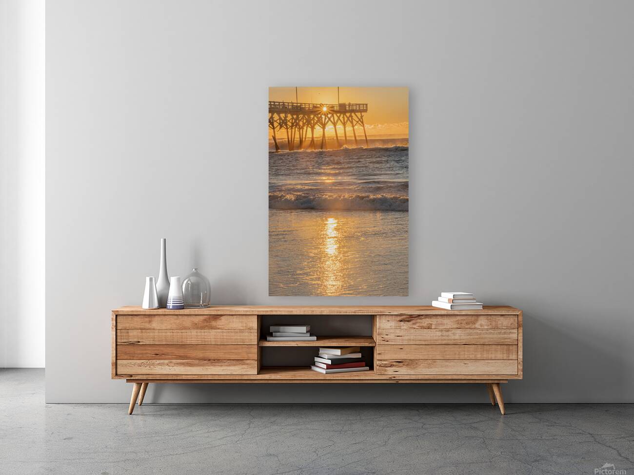 Sunstar Over the Pier of Morning Reproduction